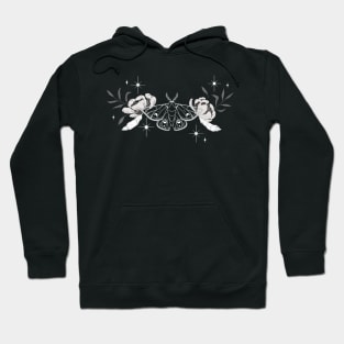 Night Dreams - Eclipse - Charcoal and White Palette Hoodie